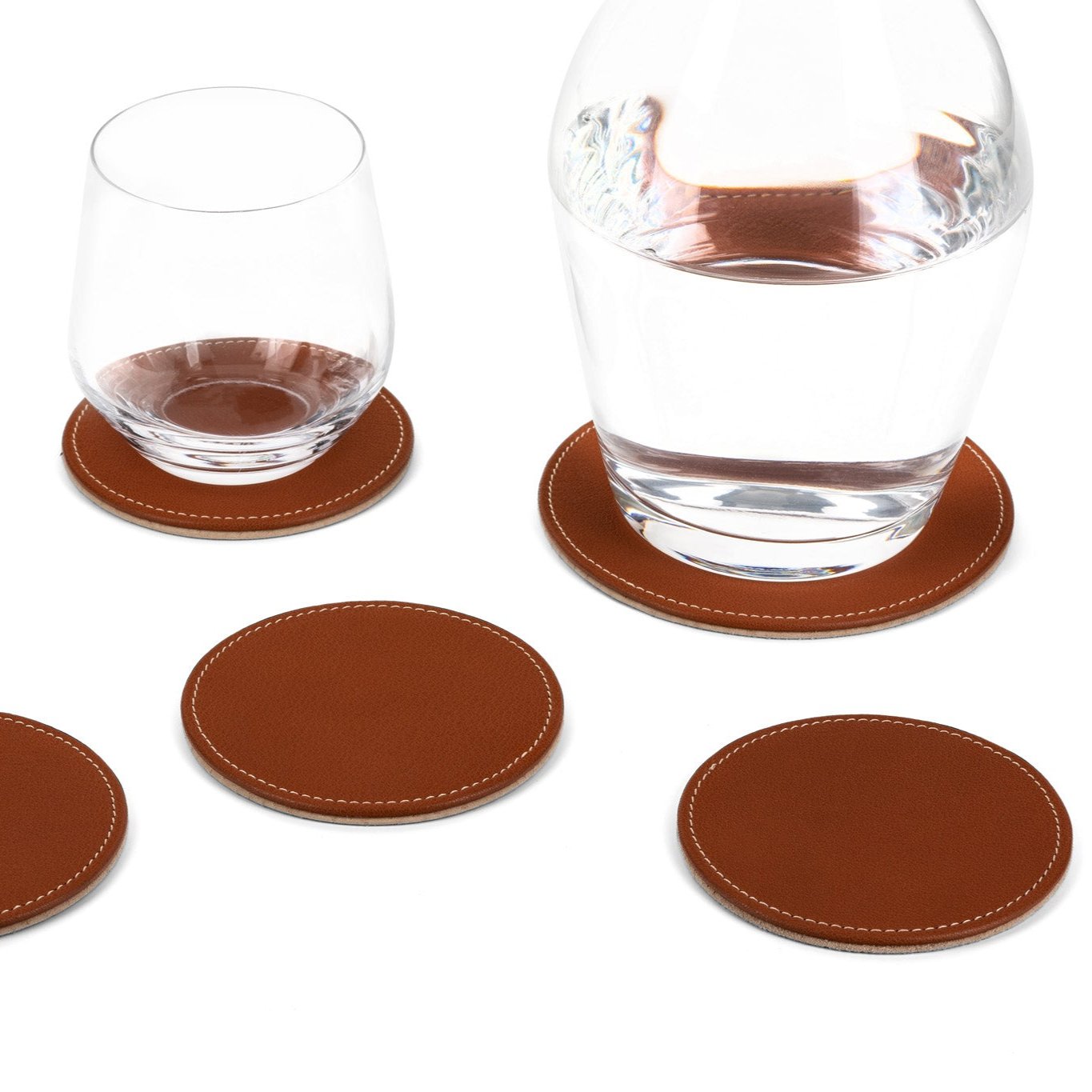 CG Coasters Leather